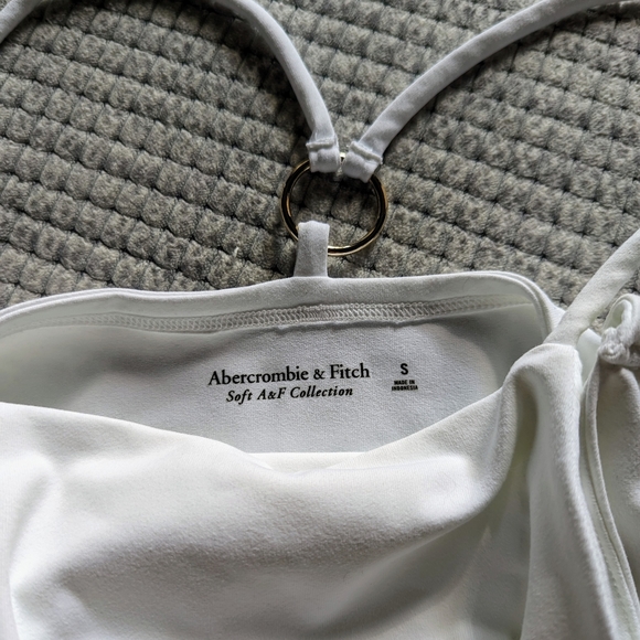 Abercrombie & Fitch white racer back bodysuit size Small - Picture 3 of 4